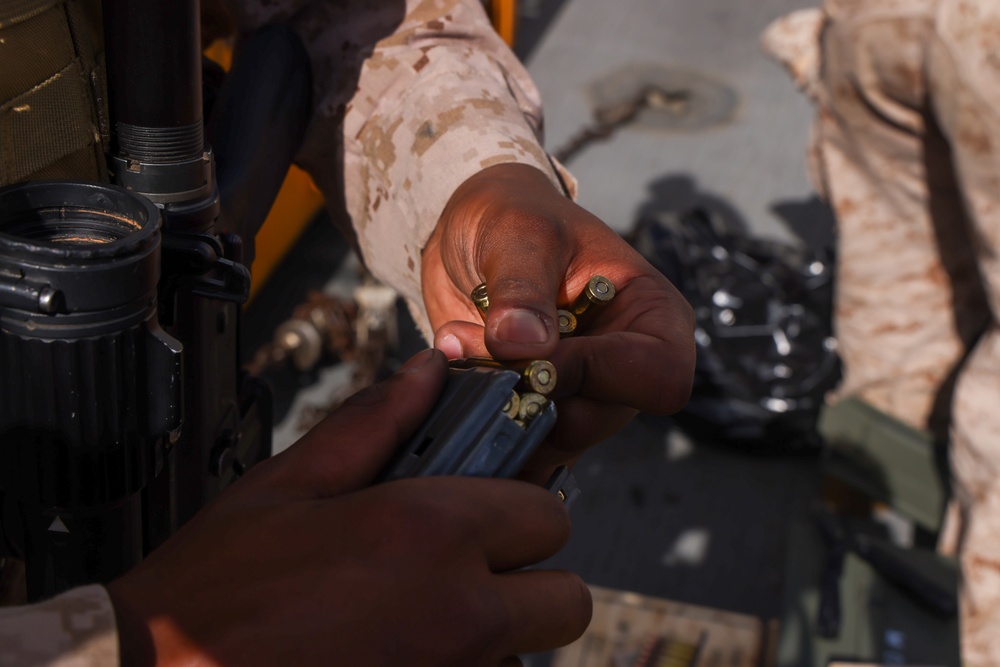 Marines Live-Fire Exercise Aboard USNS Comfort
