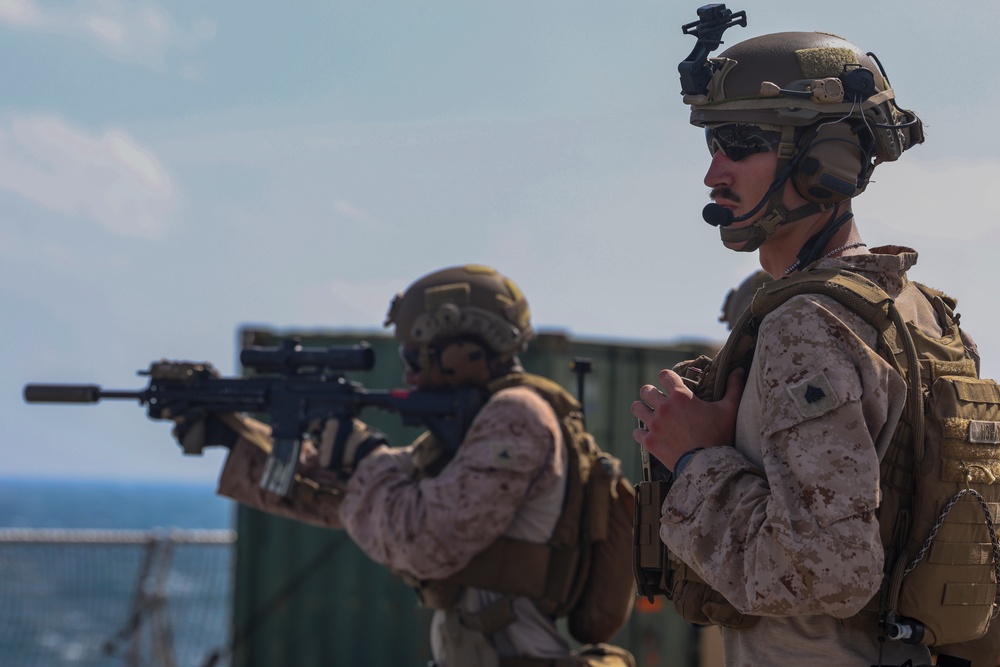 Marine Live-Fire Exercise Aboard USNS Comfort