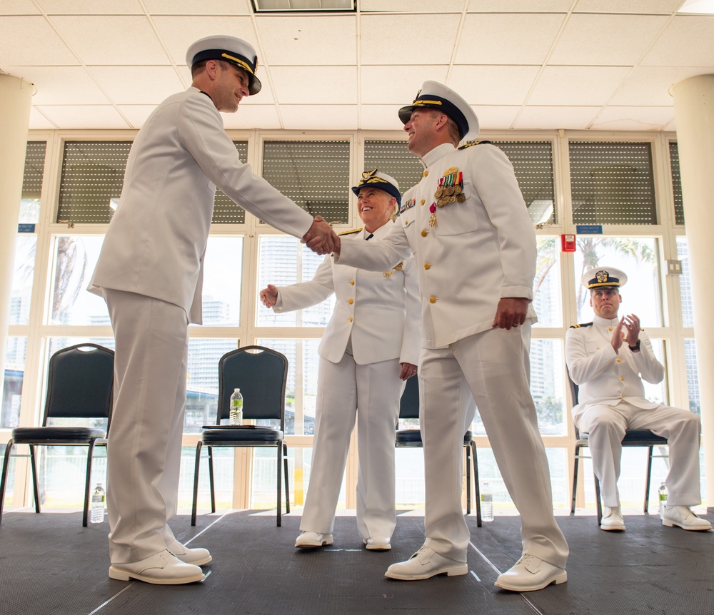 Coast Guard Base Miami Beach holds change of command ceremony