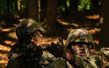 U.S. Soldiers operate offensive and defensive battle lanes during Project Flytrap