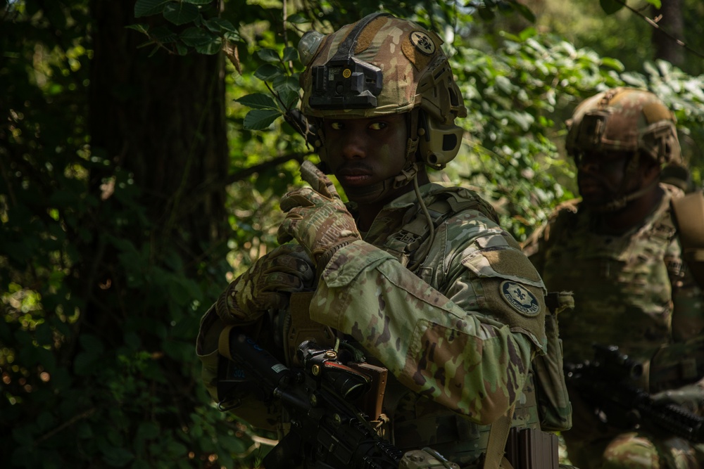 U.S. Soldiers operate offensive and defensive battle lanes during Project Flytrap