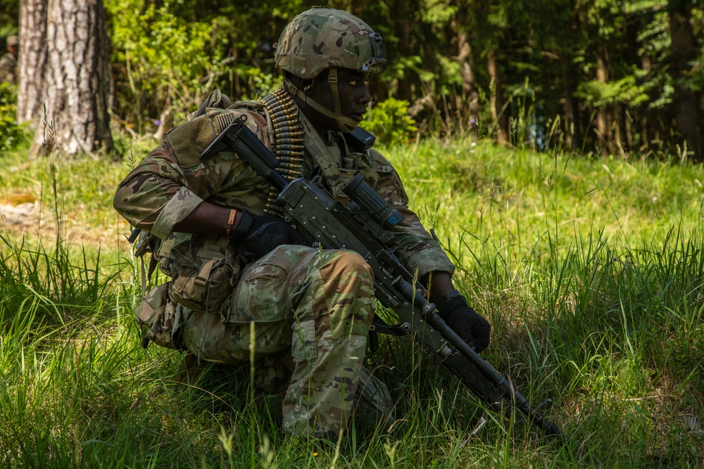 U.S. Soldiers operate offensive and defensive battle lanes during Project Flytrap