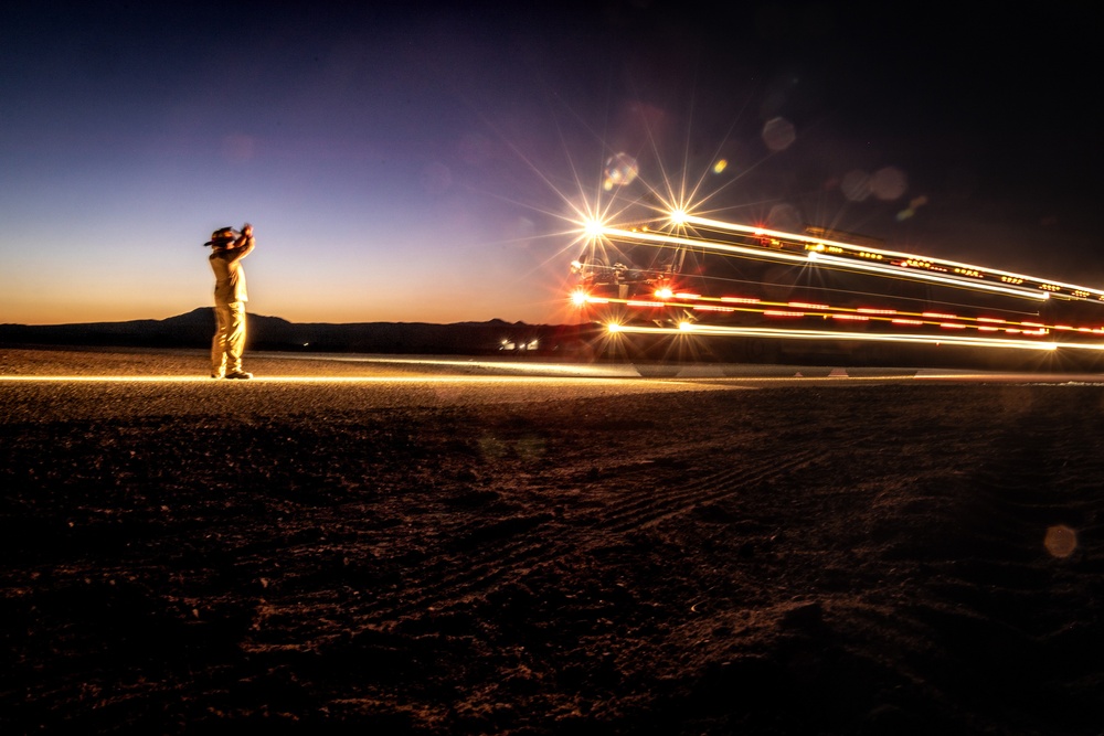 ARFF Conducts a Simulated Aircraft Fire Drill at ITX 3-25