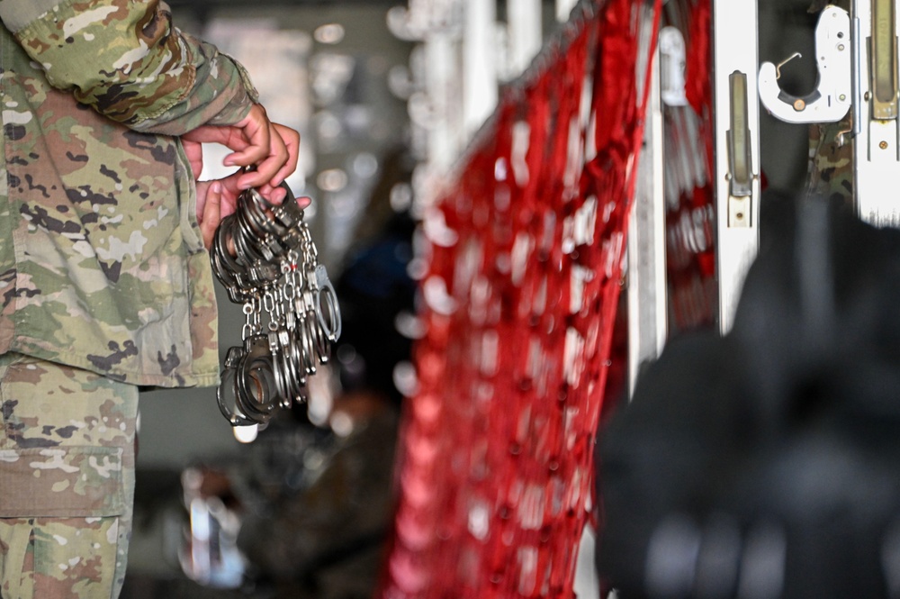 DoD, interagency partners conduct an illegal alien removal flight