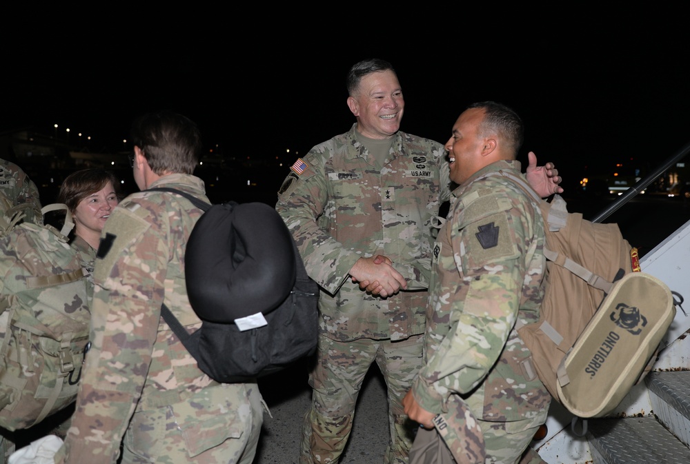 Soldiers assigned to the 56th Stryker Brigade Combat Team Return Home from Germany Deployment