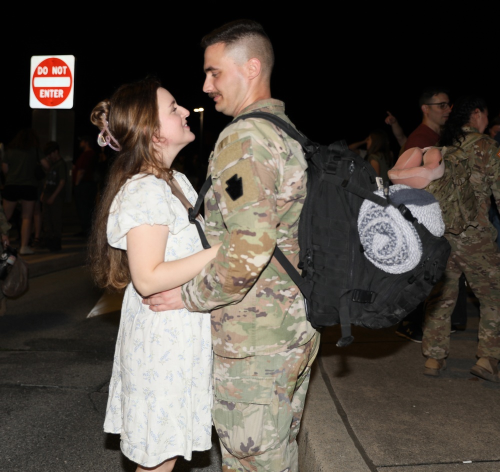 Soldiers assigned to the 56th Stryker Brigade Combat Team Return Home from Germany Deployment