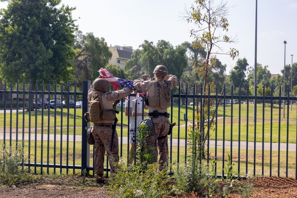 U.S. Marines save American flag