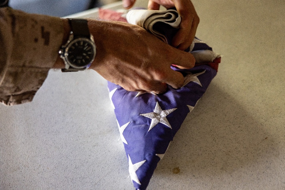 U.S. Marines save American flag