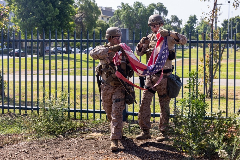 U.S. Marines save American flag