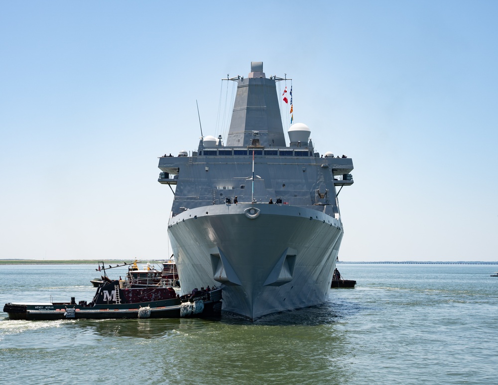 USS New York Departs Naval Station Norfolk for Atlantic Alliance 2025