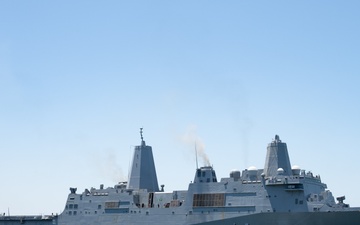 USS New York Departs Naval Station Norfolk for Atlantic Alliance 2025