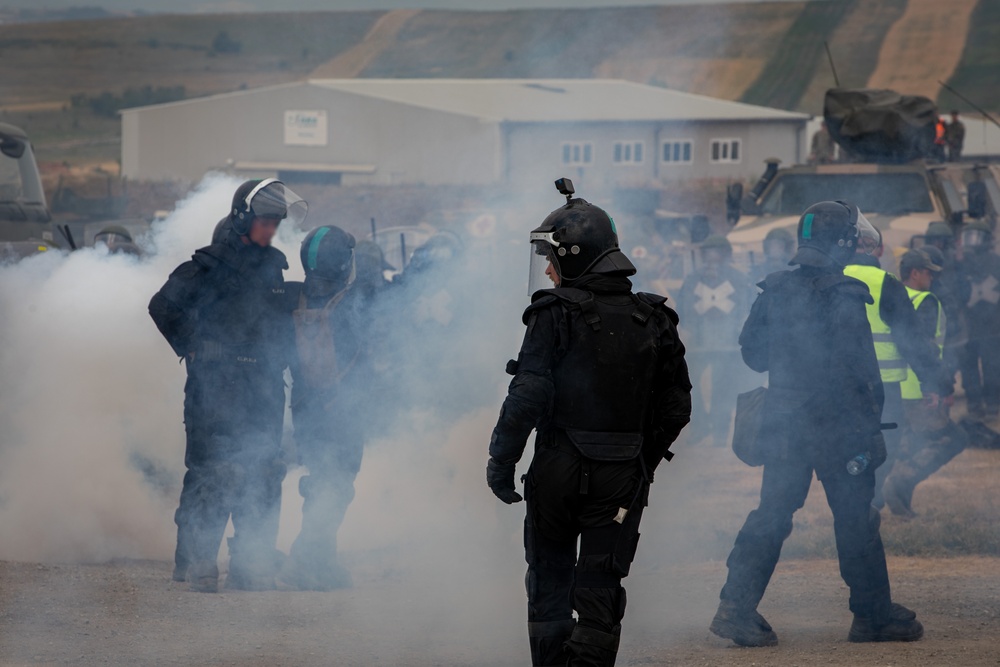 Camp Novo Selo hosts a Crowd Riot Control training event