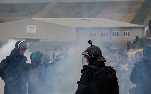 Camp Novo Selo hosts a Crowd Riot Control training event