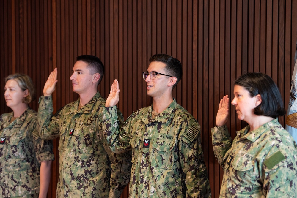 US Navy Band Reenlistment Ceremony