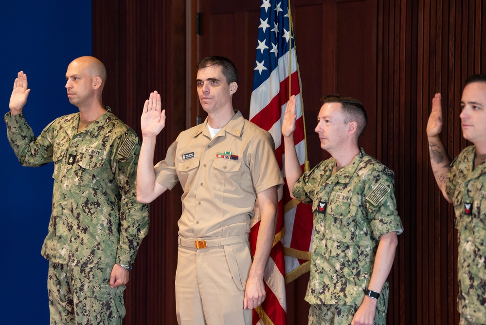 US Navy Band Reenlistment Ceremony