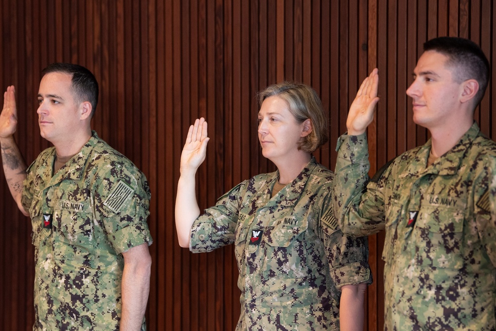 US Navy Band Reenlistment Ceremony