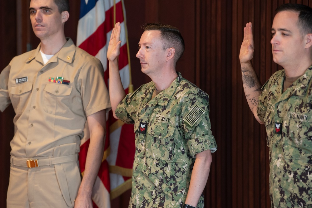 US Navy Band Reenlistment Ceremony
