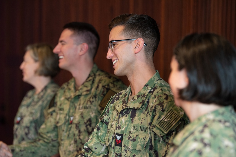 US Navy Band Reenlistment Ceremony