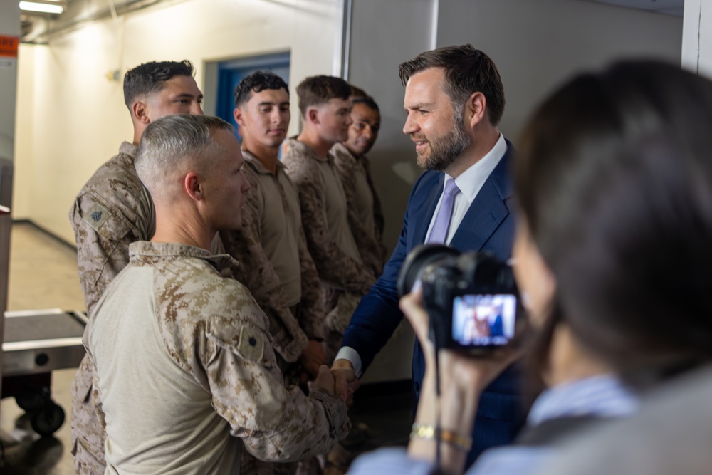 Vice President JD Vance visits U.S. Marines in Los Angeles