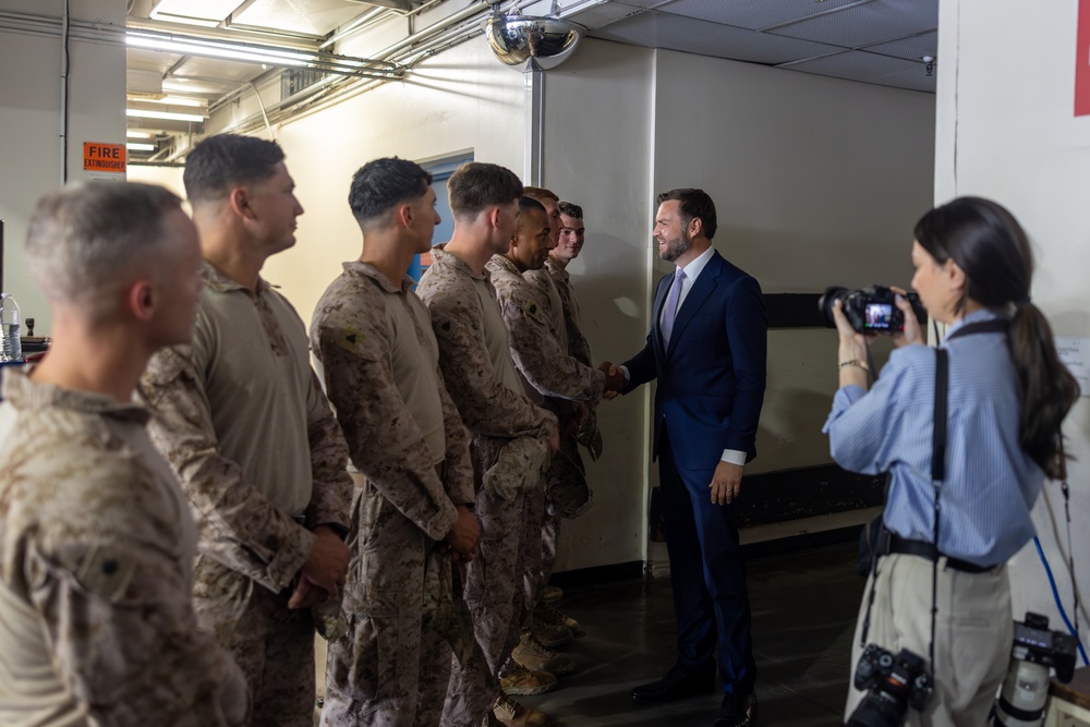 Vice President JD Vance visits U.S. Marines in Los Angeles