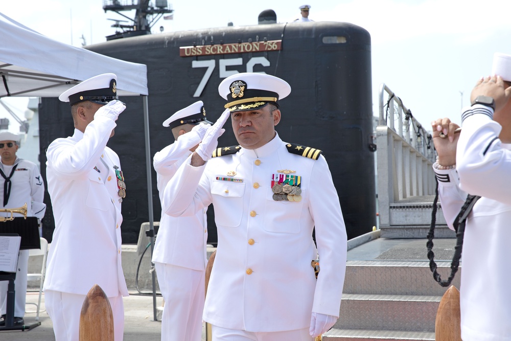 USS Scranton Holds Change of Command