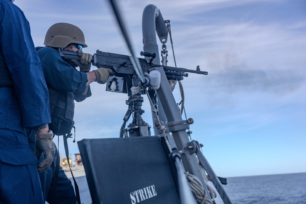 Sailors conduct M240B Qualification aboard USS Ralph Johnson