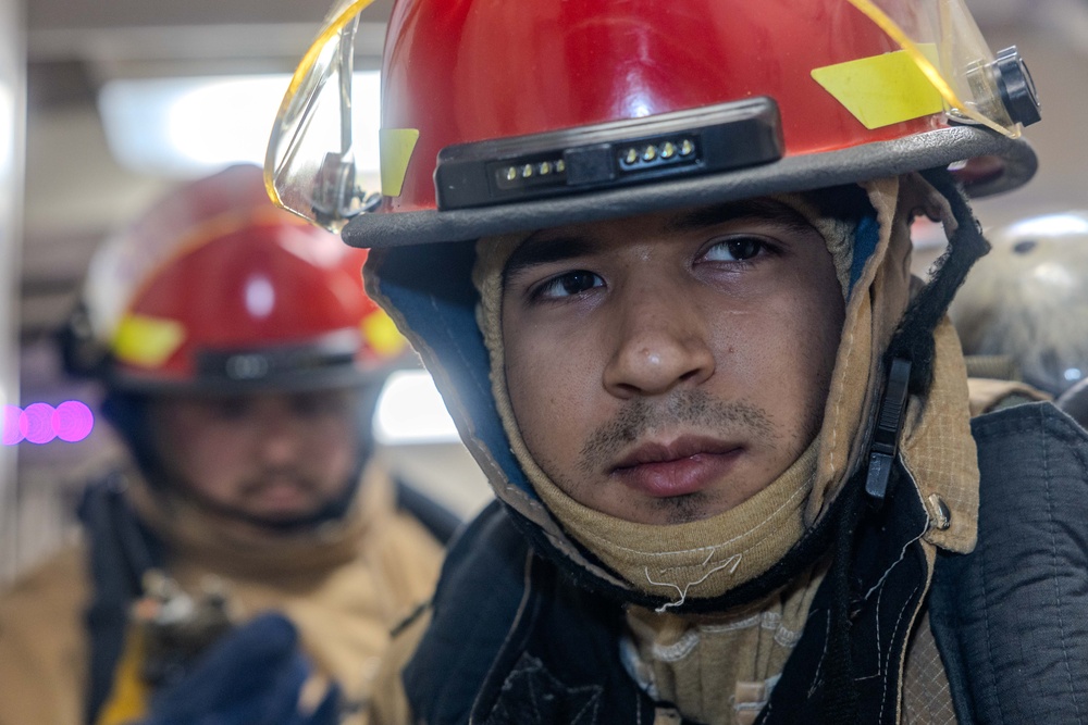 Sailors conduct Damage Control Training aboard USS Ralph Johnson