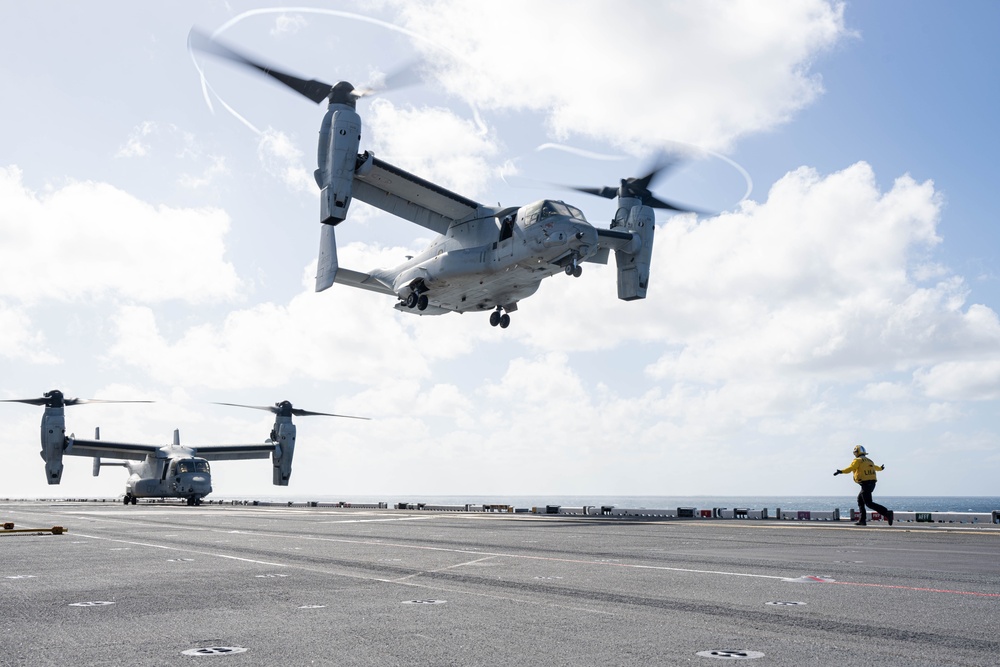 USS America (LHA 6) Conducts Flight Operations