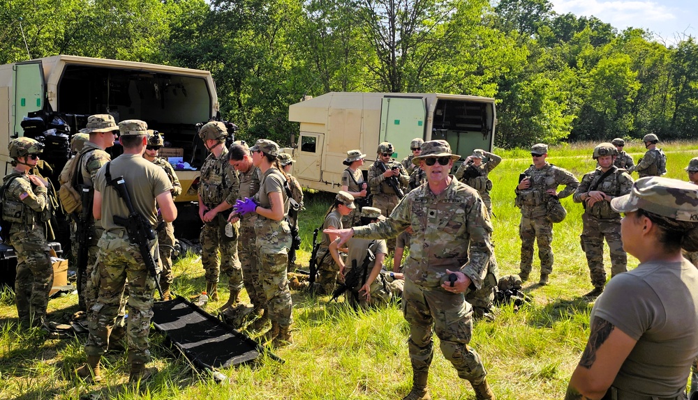 Medics with Wisconsin National Guard’s 2nd Battalion, 127th Infantry Regiment hold training at Fort McCoy; unit preps for deployment