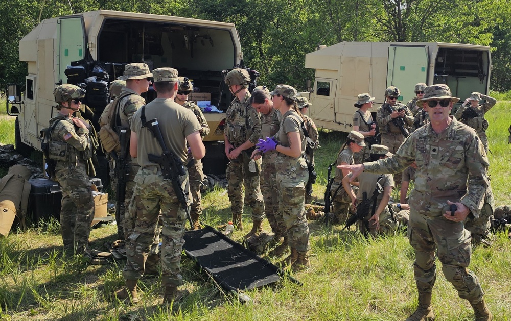 Medics with Wisconsin National Guard’s 2nd Battalion, 127th Infantry Regiment hold training at Fort McCoy; unit preps for deployment