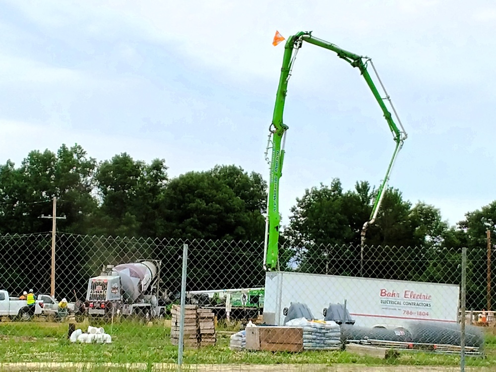 June 2025 construction operations at Collective Training Officers Quarters Project at Fort McCoy
