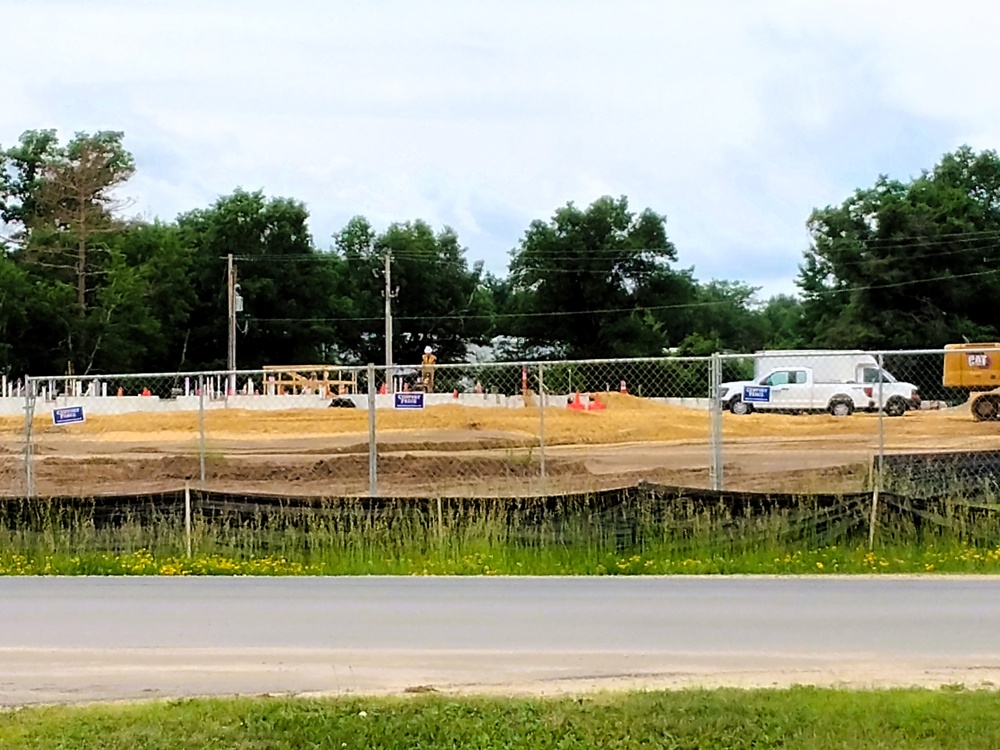 June 2025 construction operations at Collective Training Officers Quarters Project at Fort McCoy