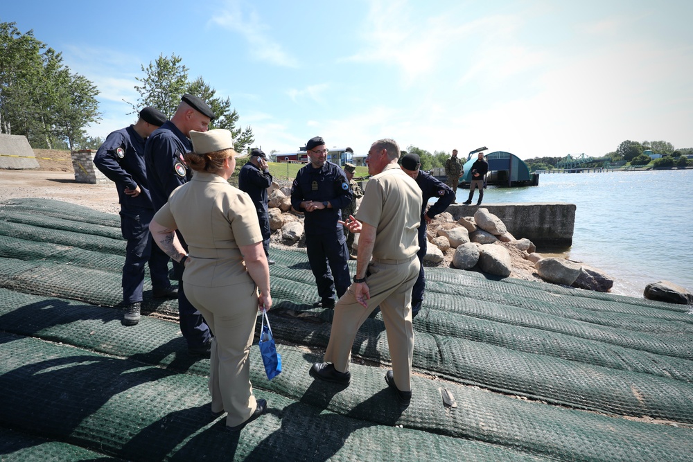 Latvian and U.S. Forces Celebrate Completion of Expeditionary Boat Ramp During BALTOPS 25