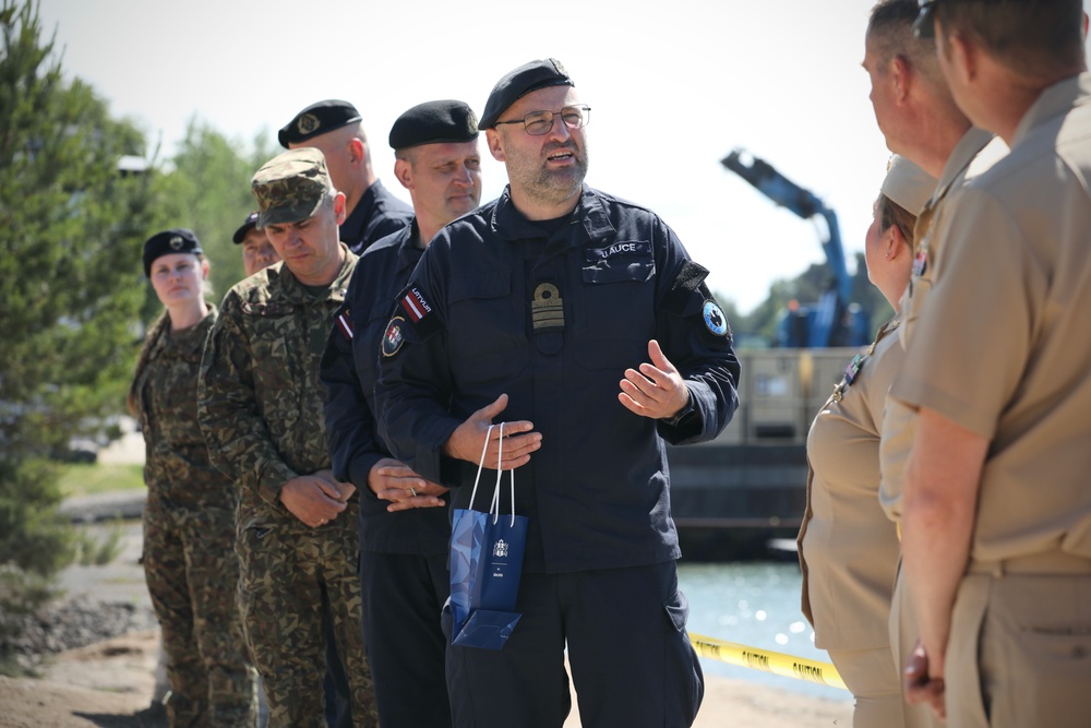 Latvian and U.S. Forces Celebrate Completion of Expeditionary Boat Ramp During BALTOPS 25