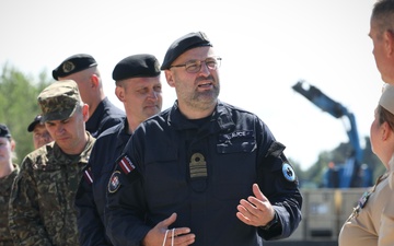 Latvian and U.S. Forces Celebrate Completion of Expeditionary Boat Ramp During BALTOPS 25