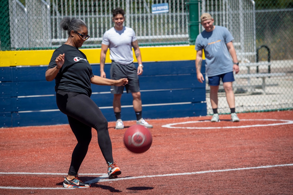 Boxer Sailor 360 Team Holds Kickball Game