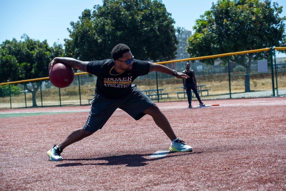 Boxer Sailor 360 Team Holds Kickball Game