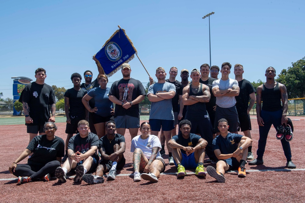 Boxer Sailor 360 Team Holds Kickball Game