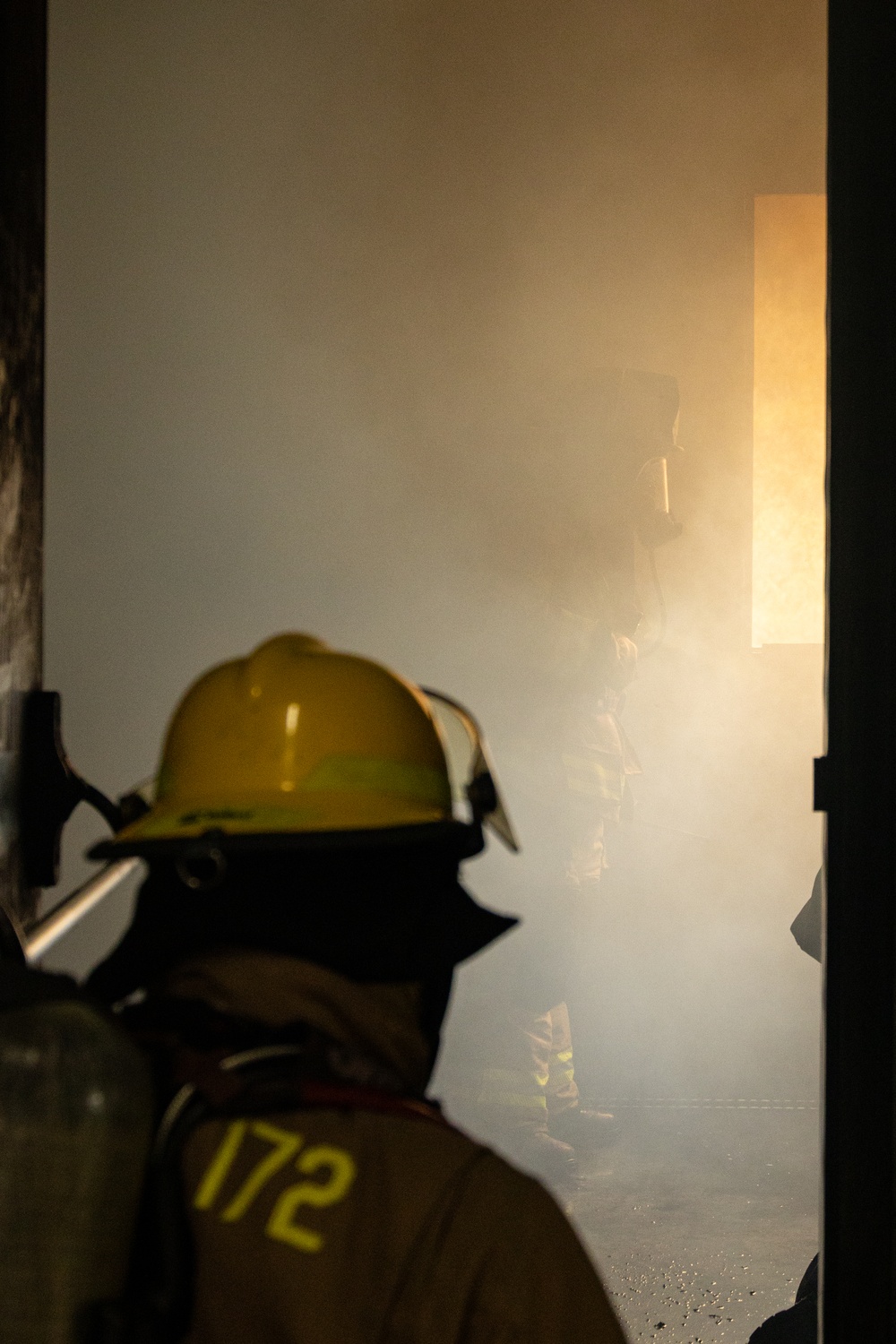 Firefighters from installations across Okinawa conduct joint training