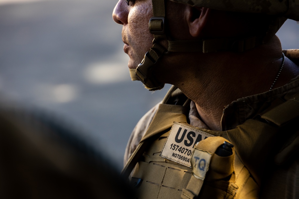 U.S. Navy Chaplain visits Marine with 2nd Bn., 7th Marines attached to Task Force 51