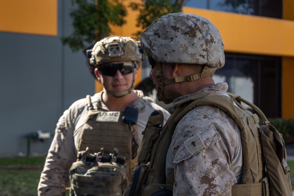 U.S. Navy Chaplain visits Marine with 2nd Bn., 7th Marines attached to Task Force 51