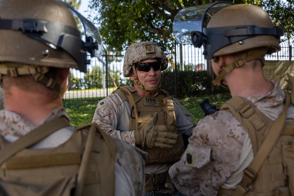 U.S. Navy Chaplain visits Marine with 2nd Bn., 7th Marines attached to Task Force 51