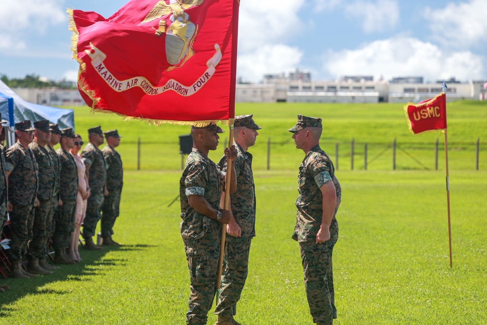 Lt. Col. Terrell L. Watts relinquished command of MACS-4 during a change of command ceremony
