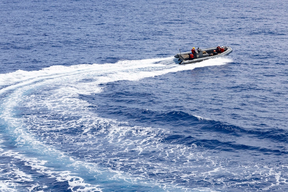 Shoup conducts small boat operations