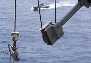 Shoup conducts small boat operations