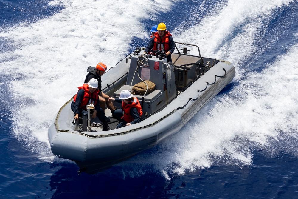 Shoup conducts small boat operations