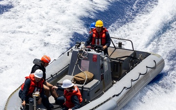 Shoup conducts small boat operations