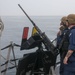 Sailors aboard the USS John Finn conduct a sea and anchor detail in Yokosuka, Japan