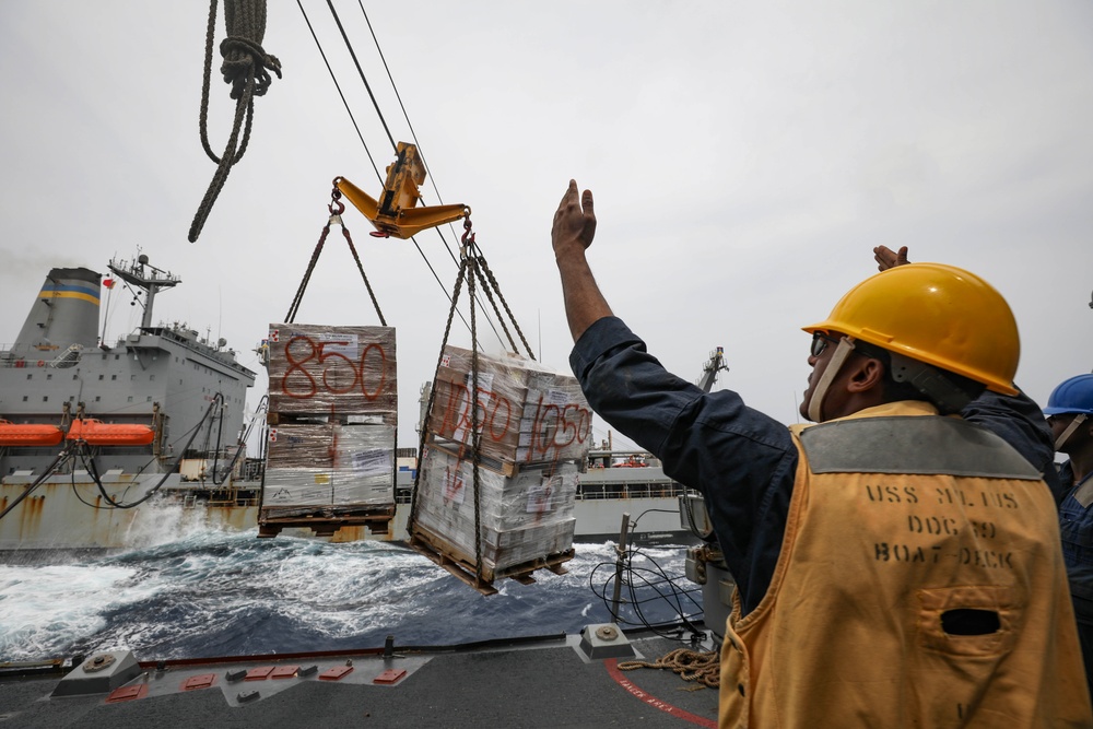 USS Milius conducts operations in the U.S. Central Command area of responsibility as part of the Carl Vinson Carrier Strike Group
