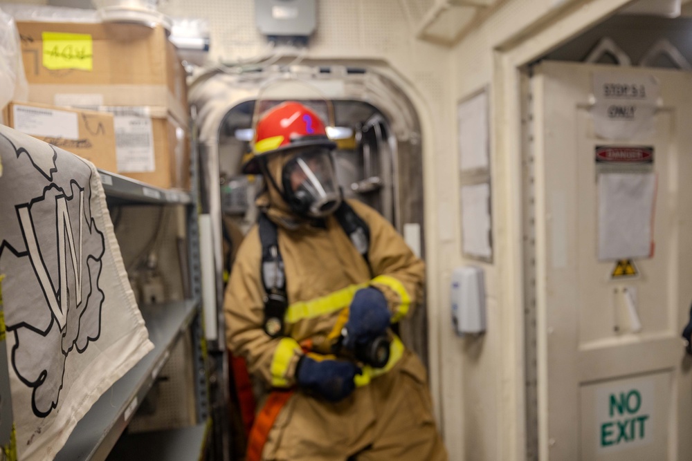 Sailors Complete Damage Control Training aboard USS Ralph Johnson